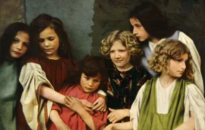 Child performers in the Oberammergau Passion Play, 1922. Creator: Henry Traut