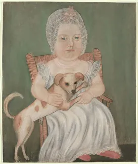 Child with Pet Dog, c. 1825. Creator: Micah Williams