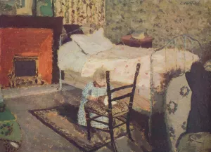 Child Playing: Annette Roussel in a Front of a Wooden Chair, c1900, (c1932). Artist: Edouard Vuillard Child Playing: Annette Roussel in a Front of a Wooden Chair, c1900, (c1932). Artist: Edouard Vuillard