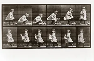 Child playing with doll, Plate 481 from Animal Locomotion, 1887 (photograph) Child playing with doll, Plate 481 from Animal Locomotion, 1887 (photograph)