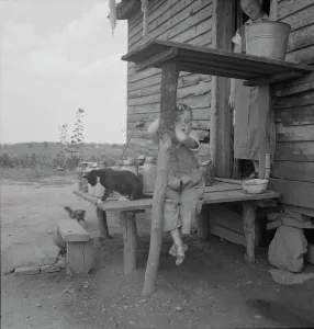 Preserve Jar Prints: Child of sharecropper, near Gaffney, South Carolina, 1937. Creator: Dorothea Lange