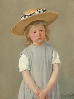 Cassatt Prints: Child in a Straw Hat, c. 1886. Creator: Mary Cassatt