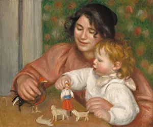 Pierre Auguste Prints: Child with Toys - Gabrielle and the Artists Son, Jean, 1895-1896