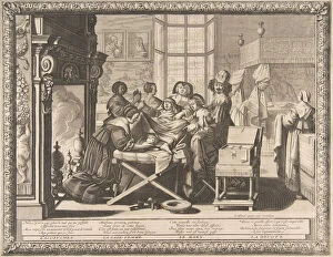 Labour Gallery: Childbirth, 1633. Creator: Abraham Bosse