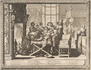 Midwife Prints: Childbirth, 1633. Creator: Abraham Bosse