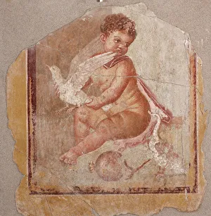 Adonis Prints: Childhood of Adonis, 1st century. Creator: Roman-Pompeian wall painting