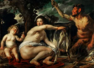 Jordaens Prints: The Childhood of Zeus (Infant Zeus Fed by the Goat Amalthea)