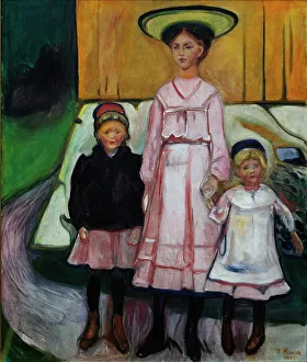 Munch Prints: Three Children, 1905. Creator: Munch; Edvard (1863-1944)