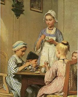 Children at Breakfast, 1879. Creator: Albert Anker