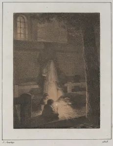 Jean Baptiste Isabey French Prints: Children with Candle, 1818. Creator: Jean-Baptiste Isabey (French, 1767-1855)