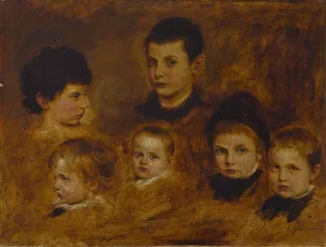 Lenbach Prints: Six children of the Crown Prince Ludwig of Bavaria (1845-1921), 1878