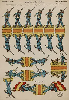 Images Dated 7th May 2013: Children cut-out Infanteria de Marina (Marine), by la Tijera publishers, 1940