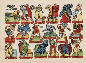 Images Dated 7th May 2013: Children cut-out from the series Heroes vs. Monsters by Bruguera publishers, Barcelona, ??1945