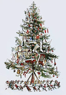 Presents Prints: The Children Danced Gayly Around The Tree