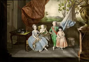 The children of Ferdinand of Parma (Louis, Carolina, Maria Antonia and Carlotta), 1778