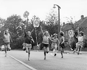 Kite Prints: Children flying kites, Horley, Surrey, c1965-1975(?)