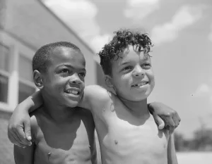 Friend Gallery: Children, Frederick Douglass housing project, Anacostia, D.C. 1942. Creator: Gordon Parks