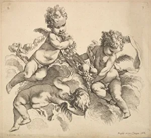 Three Children with a Fruit Plate, 1738-45. Creator: Gabriel Huquier