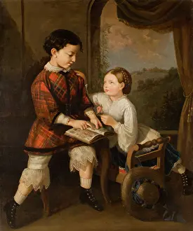 Learning Prints: Children Learning, 1861. Creator: Saturnin Swierzynski