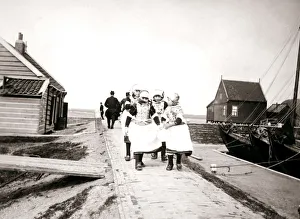 Marken Island Prints: Children on Marken Island, Netherlands, 1898. Artist: James Batkin