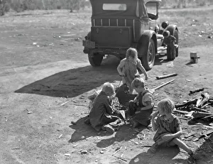 Okie Prints: Children of migrant Oklahoma family