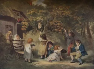 George Morland Prints: Children Nutting, c1783. Artist: Edward Dayes