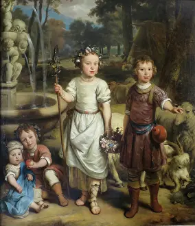 Sitting On Ground Prints: Children in a Park, 1671. Creator: Gerbrand van den Eeckhout