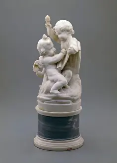 Personification Prints: Two Children Personifying Literature, between 1775 and 1800. Creator: Unknown