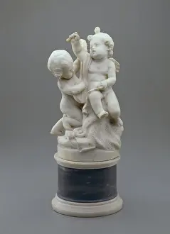 Banjo Player Prints: Two Children Personifying Music, between 1775 and 1800. Creator: Unknown