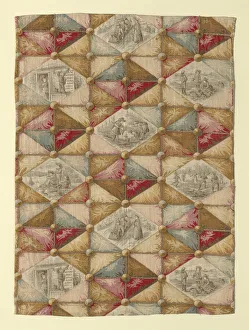 Trompe L Oeil Prints: Children at Play (Furnishing Fabric), Massachusetts, 1886 / 90