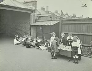 Wandsworth Collection: Children in the playground, Southfields Infants School, Wandsworth, London, 1906