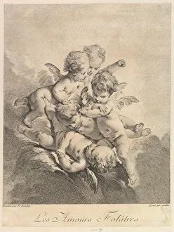 Francois Prints: Children playing, 1750. Creator: Pierre Alexandre Aveline