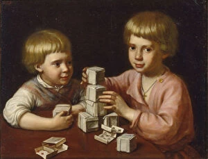 Rest Gallery: Children playing, 1837. Artist: Pavlov, Kapiton Stepanovich (1792-1852)
