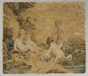 Beauvais Prints: Children Playing: The Bath, 1700s