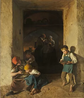 Children Receiving their Breakfast, 1859