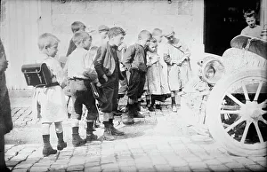 Belgium Europe Prints: Children at Riviere, Belg. between c1910 and c1915. Creator: Bain News Service