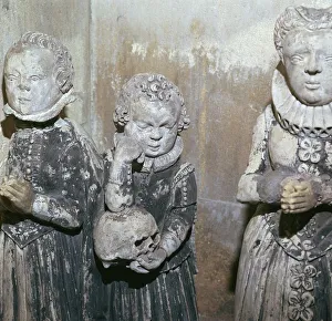 The children of Sir John Scudamore at his tomb, 17th century The children of Sir John Scudamore at his tomb, 17th century
