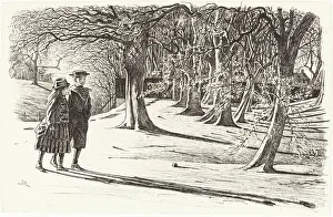 Du Maurier George Busson Prints: Two Children in the Snow. Creator: George du Maurier