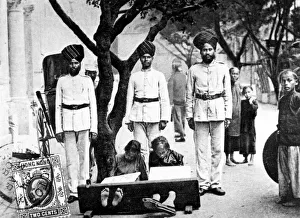Law Enforcement Prints: Children in the stocks, Hong Kong, 1908