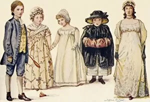 Anne Queen Of Great Britain And Ireland Gallery: Childrens attire during the reigns of Queen Anne, George I, II and III 1702-1790, 1903, (1937)