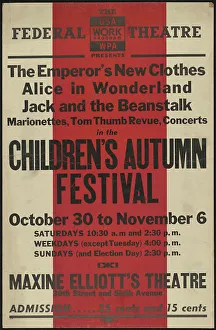 Maxine Elliotts Theatre Prints: Children's Autumn Festival, New York, 1937. Creator: Unknown