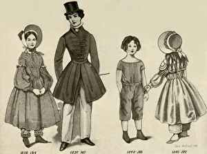 Childrenswear Prints: Childrens clothing from 1830-1850, 1907, (1937). Creator: Cecil W Trout
