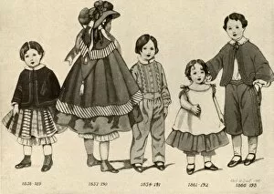 Sister Collection: Childrens clothing from 1850-1860, 1907, (1937). Creator: Cecil W Trout