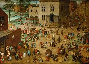 Childhood Collection: Children?s Games, 1560. Artist: Bruegel (Brueghel), Pieter, the Elder (ca 1525-1569)