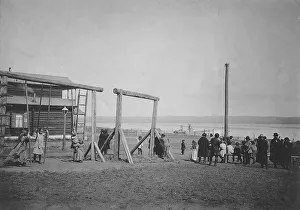 Yenisey Siberia Russia Prints: Children's playground on Lake Shira, 1900-1917. Creator: LI Vonago