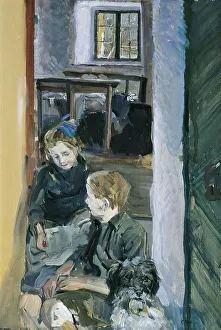 Children's study, around 1912/1913. Creator: Carl Fahringer