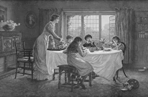 Bibbys Annual Prints: The Childrens Tea, c1890, (1911). Artist: Helen Paterson Allingham