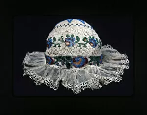 Beading Gallery: Childs Cap, Europe, 19th century. Creator: Unknown