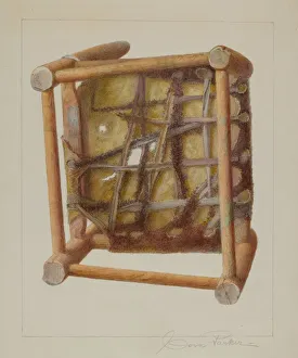 Childs Chair (View of Seat Bottom), c. 1938. Creator: Cora Parker