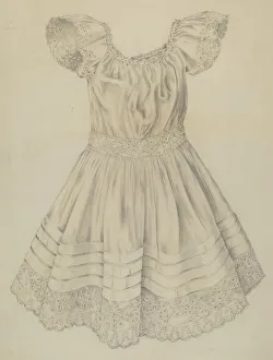 Girlswear Prints: Child's Dress, 1935/1942. Creator: Marjorie McIntyre